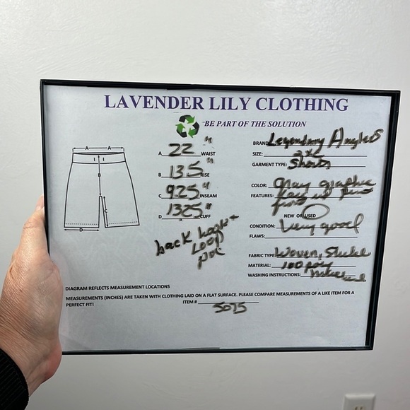 Legendary Anglers Fishing Shorts Men's 2XL Gray  Lightweight Inseam 9.25" - Picture 6 of 14